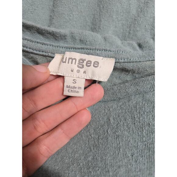 Umgee small women's knotted front striped tshirt - Picture 4 of 7